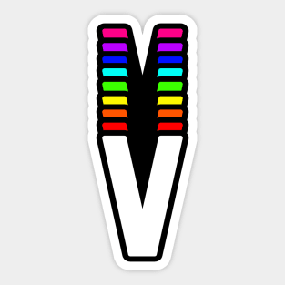 Rainbow Letter, V Sticker